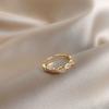 S Plated 14K Gold Inlaid Diamond Twist Ring Women's Light Luxury Small Design Exquisite Versatile Premium