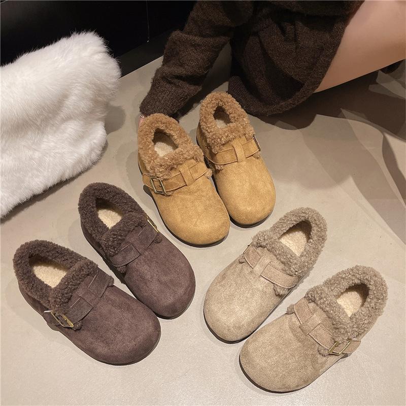 Damskie futrzane buty zimowe z grubą podeszwą podwyższające, lekkie, pikowane, ciepłe, antypoślizgowe, do noszenia na co dzień, trampki, buty futrzane bawełniane