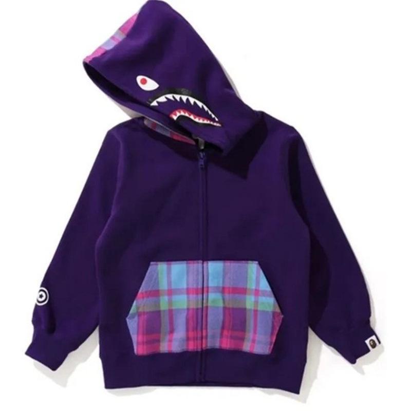 2024 Shark Head 3D Print Hoodie for Men & Kids - Camouflage Zip-Up Sweatshirt