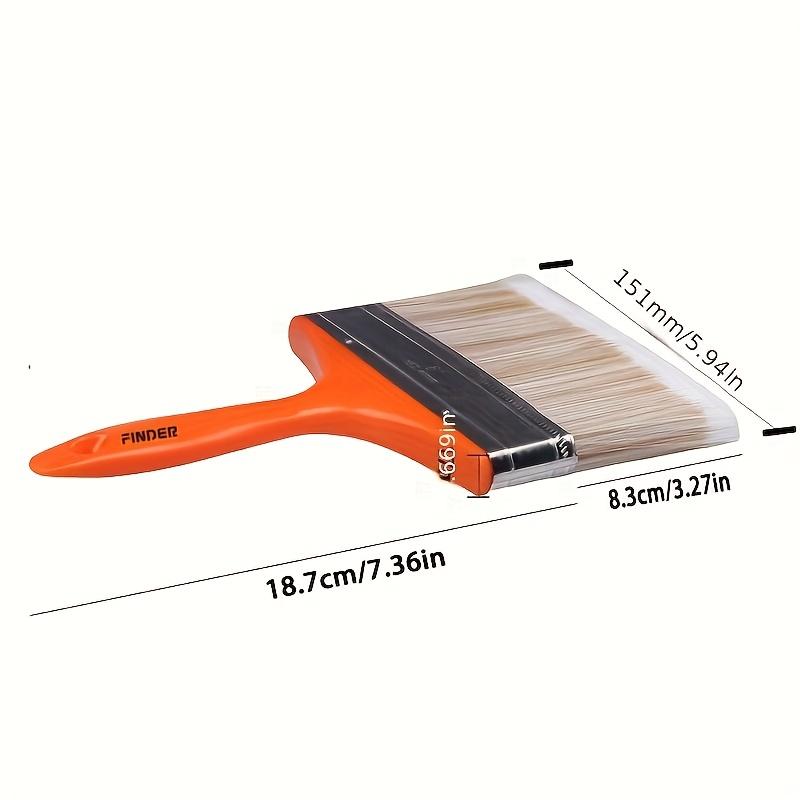 

Большая плоская кисть художника 6 дюймов Широкая кисть для рисования стен для грунтовки, лаков, акриловой живописи, акварели, дерева, стен, мебели оранжевый