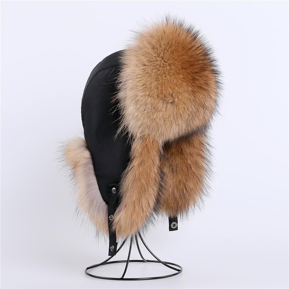 

Унисекс мода женские мужские зимние 100% натуральный мех енота лисы шапки русские шапки лыжи охота бомберы шапки Adjustable