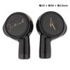Initial A yui In-ear-hörlurar med platt element med W19 x H30 x D13 mm - - 14,2 mm element, mikrofon, svart, ca.