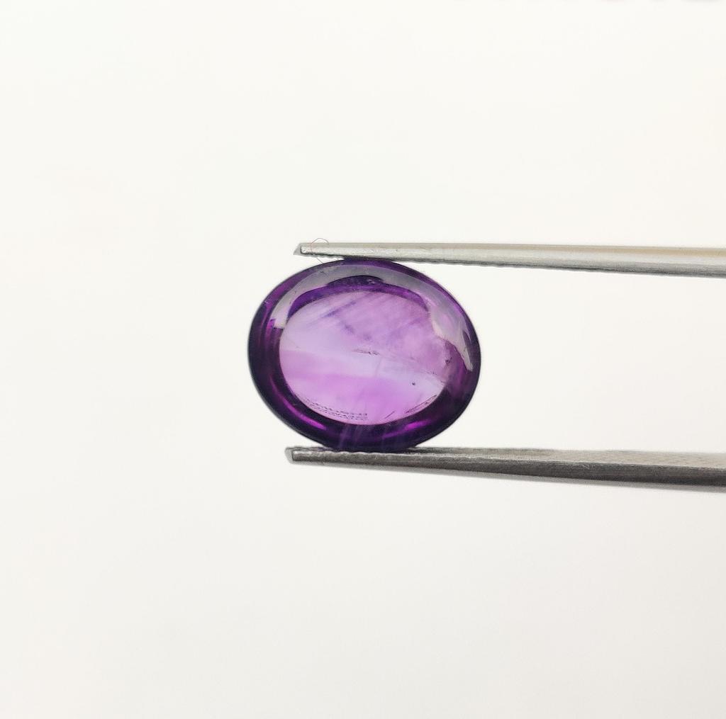 Top D Color Natural African Amethyst Cabochon Gemstone, Oval Shape Amethyst, 4.60 Carat, 12x10x10 MM Size.