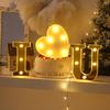 Gold LED Mirror Letter Lights - Romantic Birthday and Festive Décor