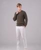 USPOLOASSN Cotton Long Sleeve Cable Round Knit_Khaki