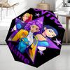 Ombrello Automatico Personalizzabile con Nome, Tema Cacciatori di Demoni KPop, Leggero e Portatile, 8 Stecche, Perfetto per Viaggi all'Aperto, Compleanni, Natale, Regali.