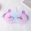Unicorn Ears Plush Eye Mask with Embroidered Rabbit Design for Sleep Shading