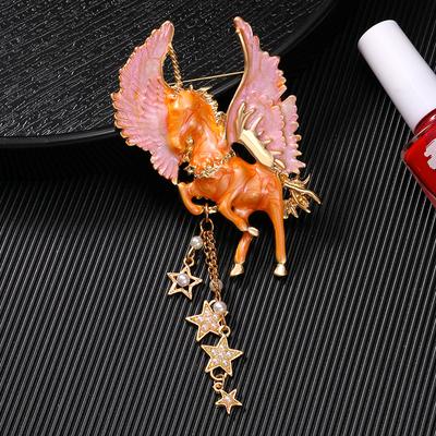 Pegasus Damen High-End Flügel Quaste Einhorn Accessoires Brosche