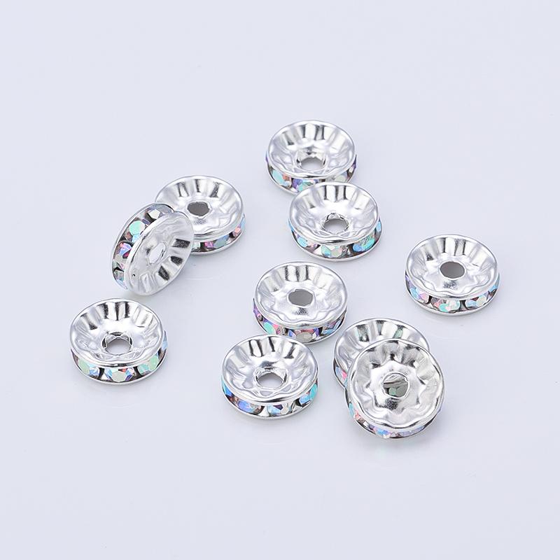 Louleur High Quality Rhinestone Crystal Beads Rondelle Loose Spacer Beads For DIY Jewelry Making Accessories Supplie Wholesale