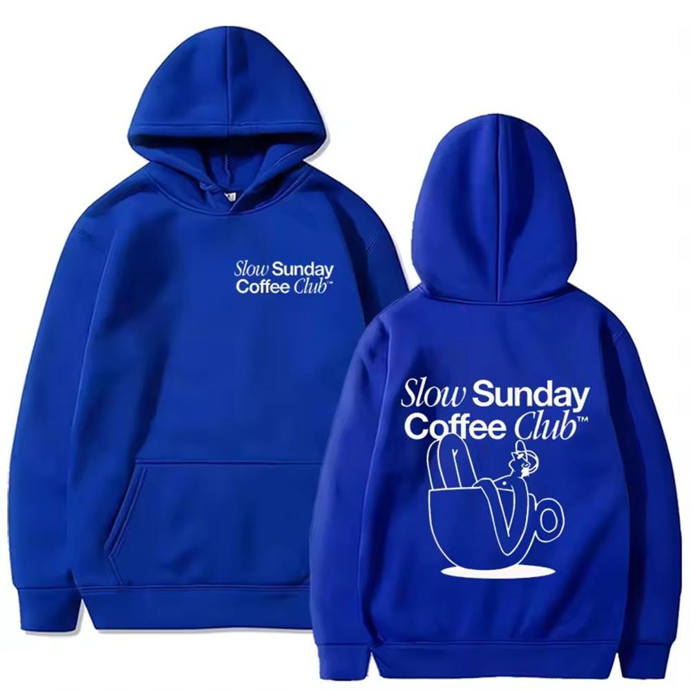 2025 New Sunday Coffee Club Hoodie Funny Men's Hoodie Harajuku Unisex Street Wear Fleece Pullover Sweatshirt