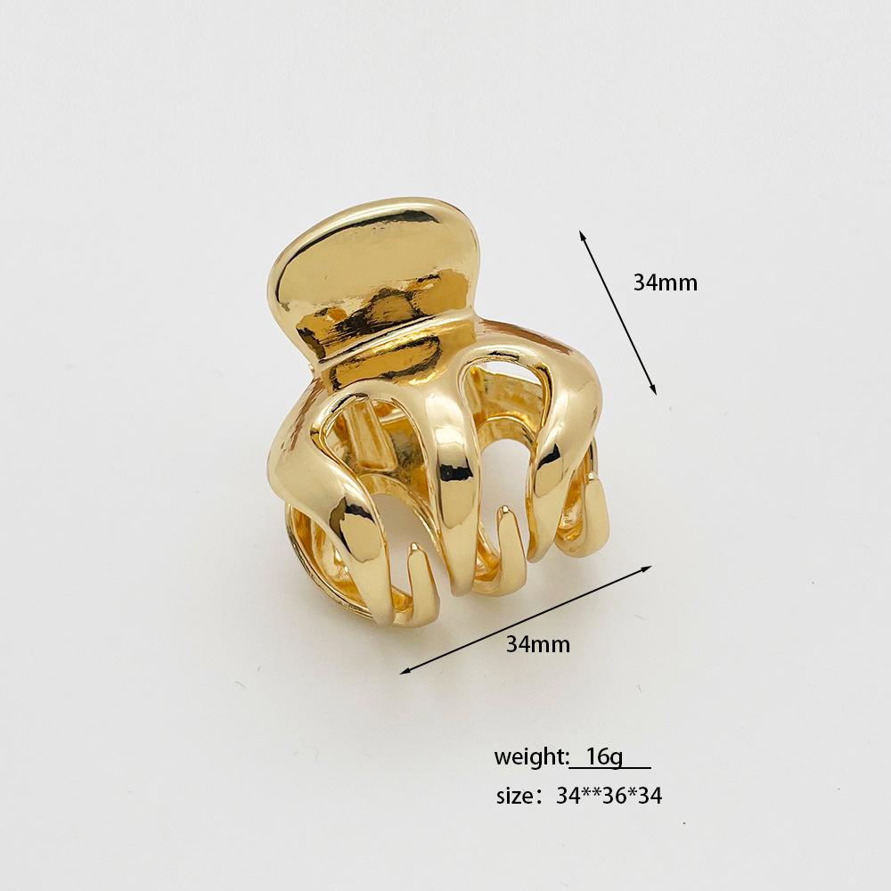 Metal Shark Electroplated Hair Claw Clip - High Quality Braiding Accessory for Girls