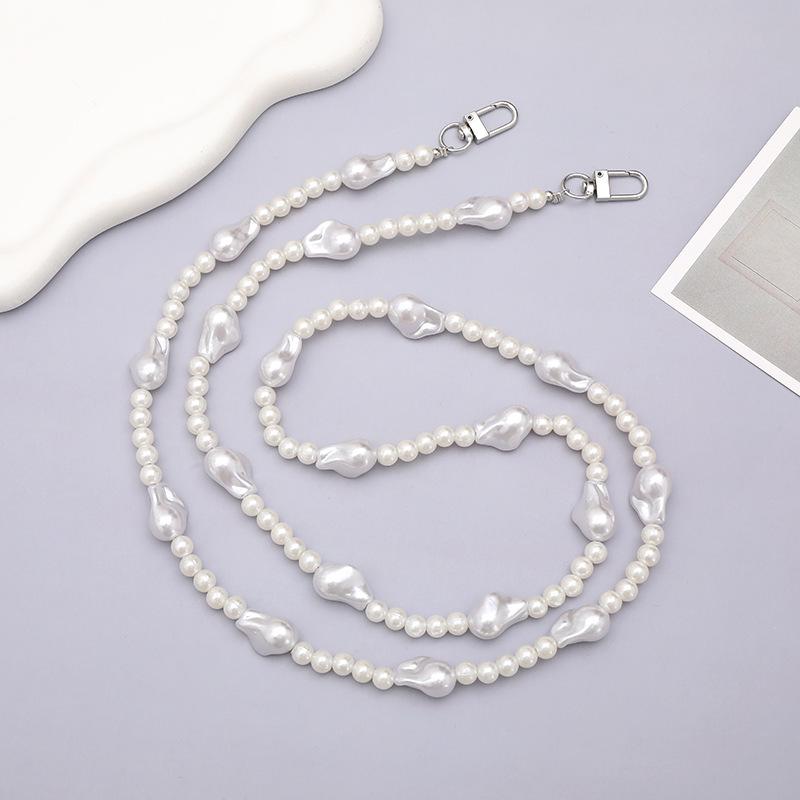 Handmade Pearl Crossbody Phone Case Lanyard with Beaded Charm