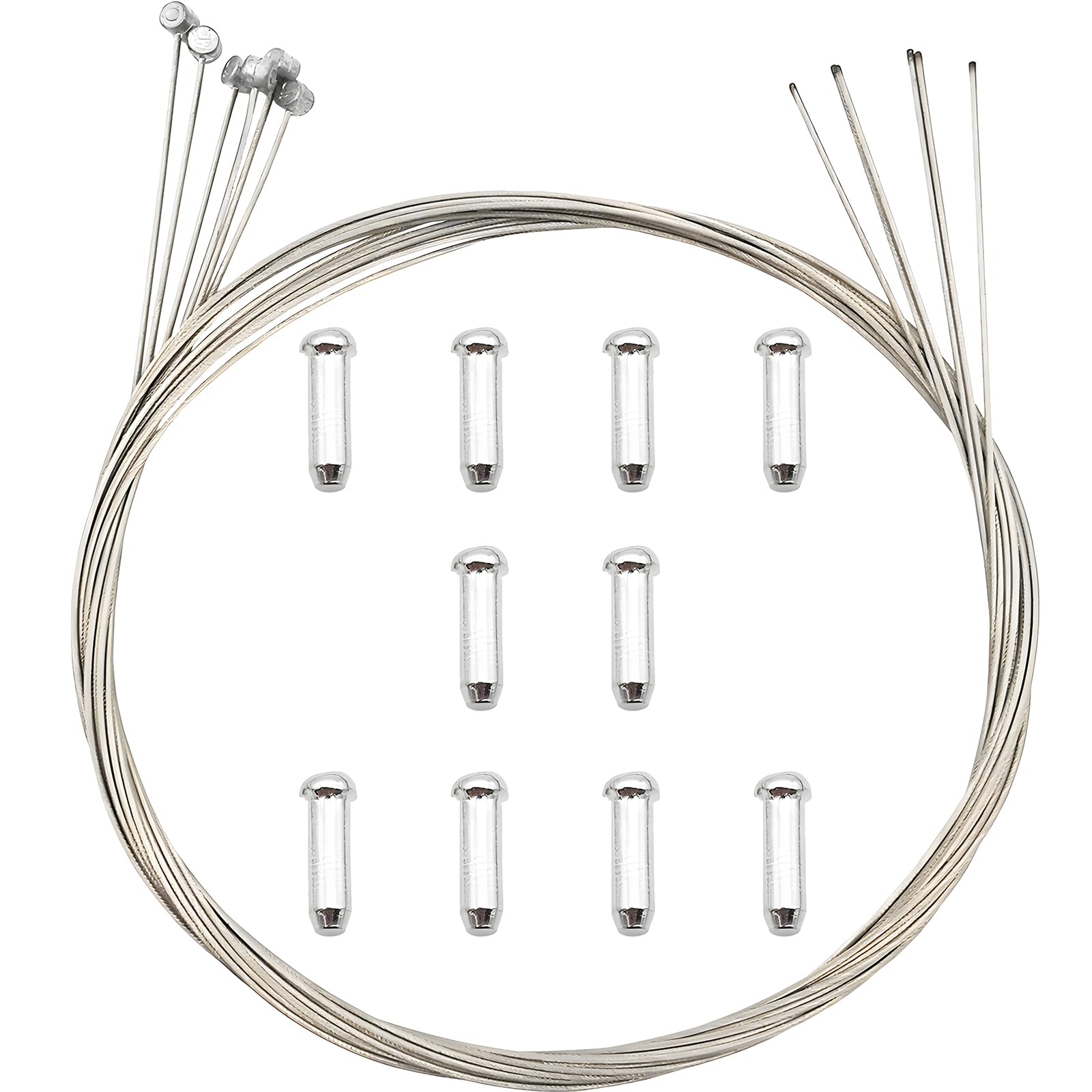 

Трос тормоза велосипеда внутренний, CTRICALVER 6 тормозных тросов, Тормозная линия серебристая из нержавеющей стали прочная длина 1,7 м Велосипедные запчасти для горных велосипедов