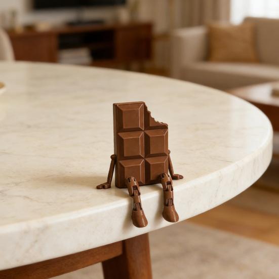 3D Printed Coffee Corner Figurine Moka Pot/Mug/Coffee Bean/Chocolate Figurine with Articulated Legs for Office Home Shelf Decor Funny Gifts