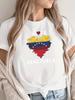 I Love Venezuela Heart Flag Graphic T-shirt