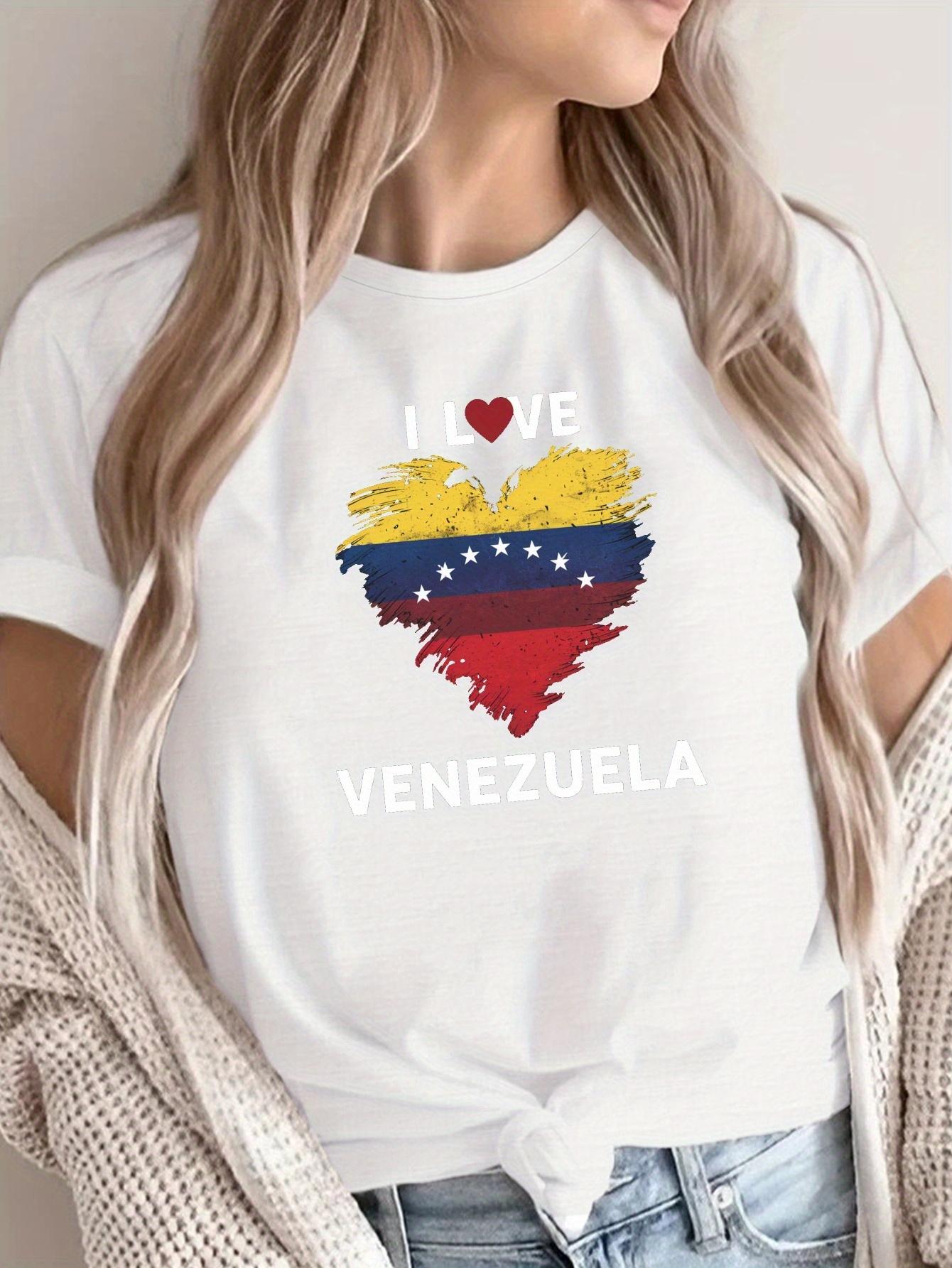 I Love Venezuela Heart Flag Graphic T-shirt L