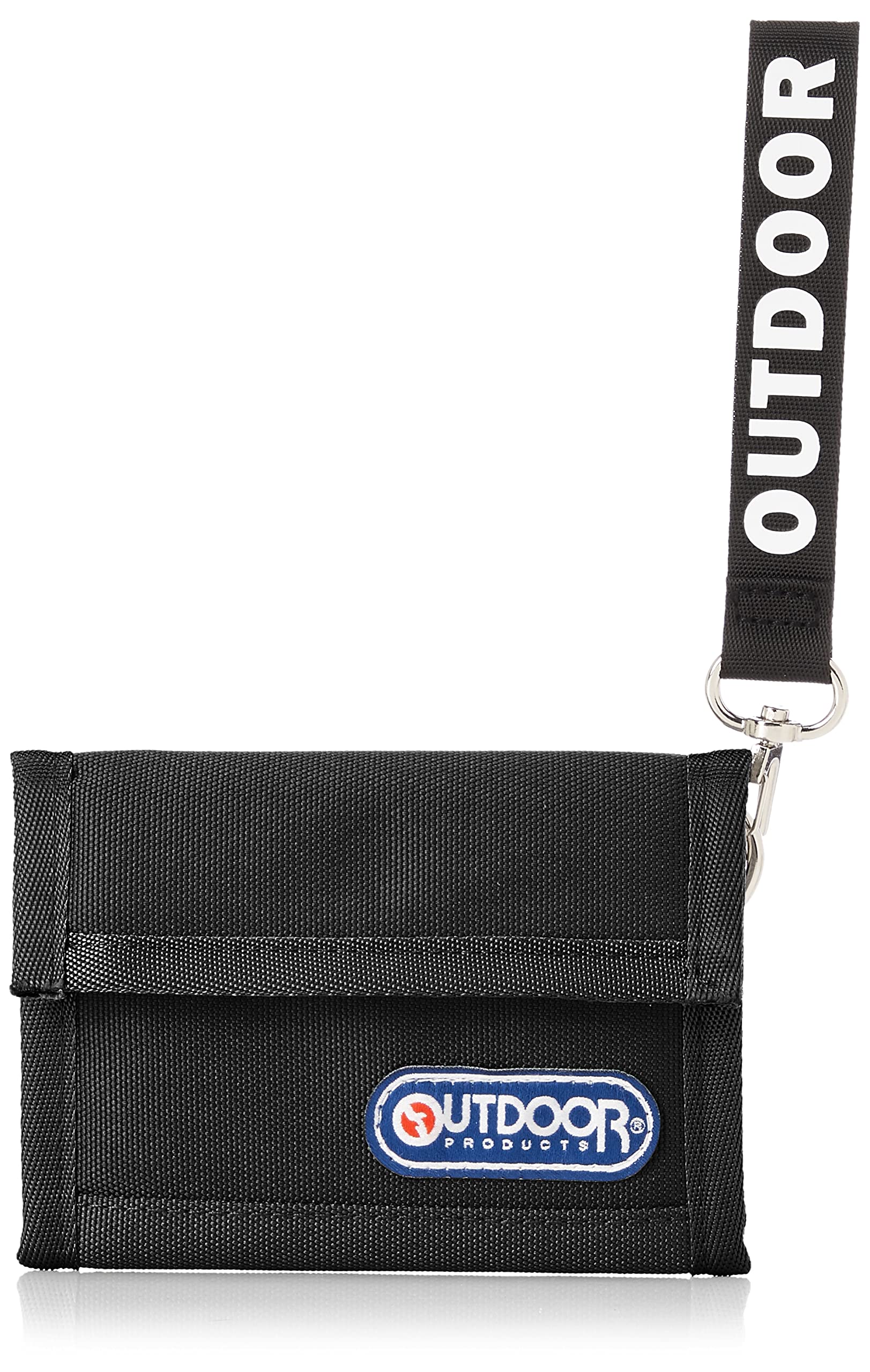 

Outdoor Products Tri-fold Wallet with Velcro Closure, Bill Storage, Coin Storage, Card Pockets, Lightweight, Polyester, Black, for Men and Women