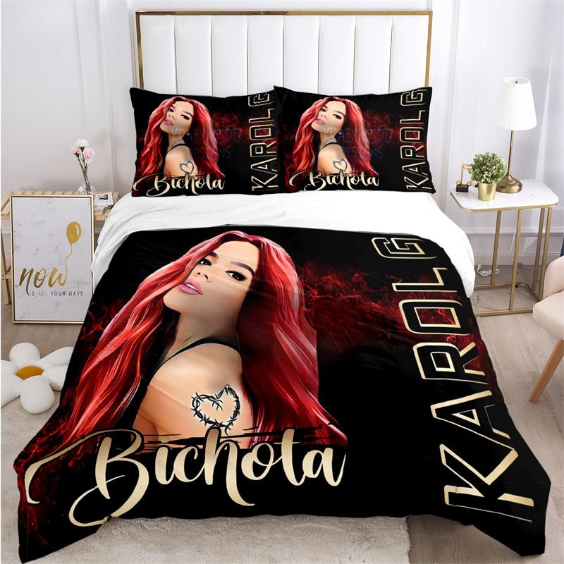 Sexy Karol G Singer All Season Duvet Cover Comforter Bedding set Soft Quilt Cover and Pillowcases Teens Single/Double/Queen/King