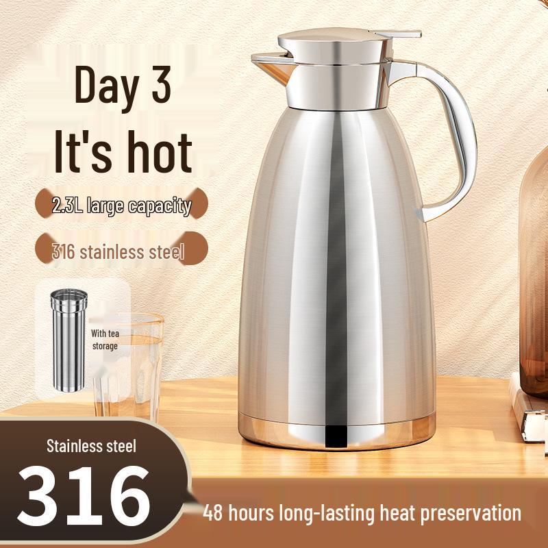 Large Capacity 316 Stainless Steel Thermos Flask for Home, Restaurant, Hotel, or Teahouse with Free Shipping