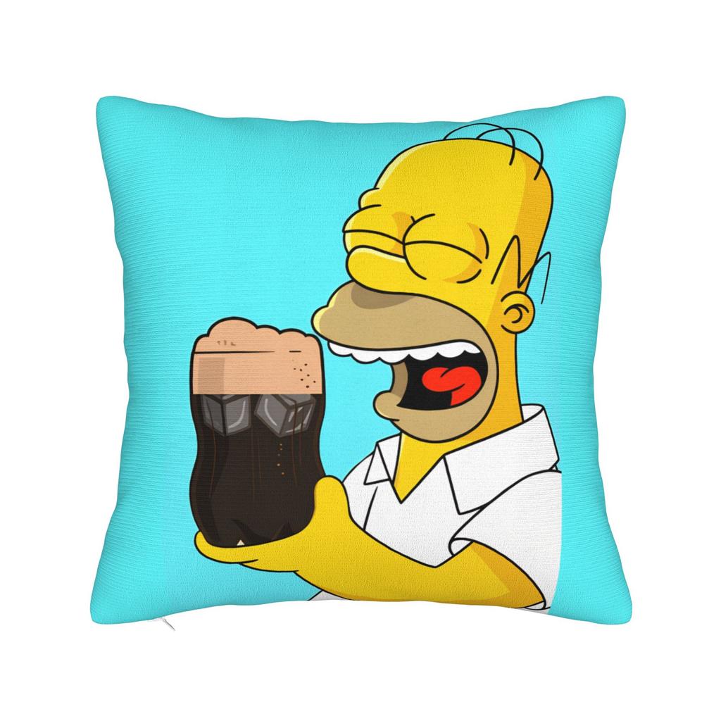 Pillow Case Bart SSimpsons Neon Print Soft Pillow Cover For Living Room Chair Fashion Pillowcases