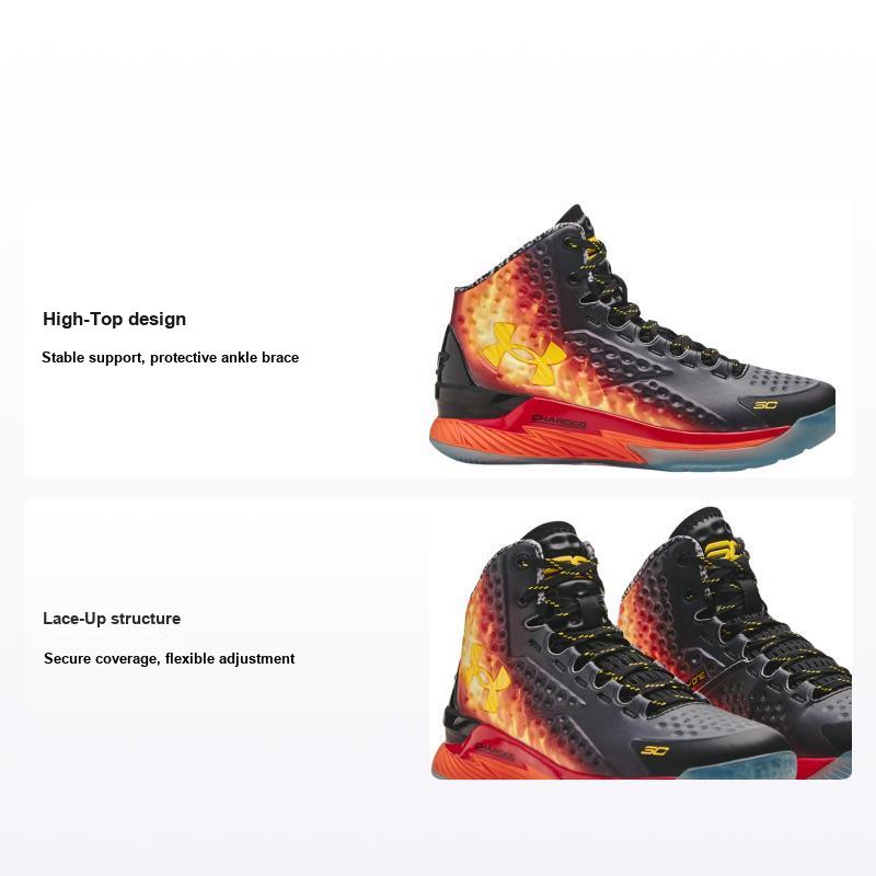 Under Armour Кроссовки Curry 1 GS Curry Jam Kids черные Team-Orange Taxi 3028139-001 39