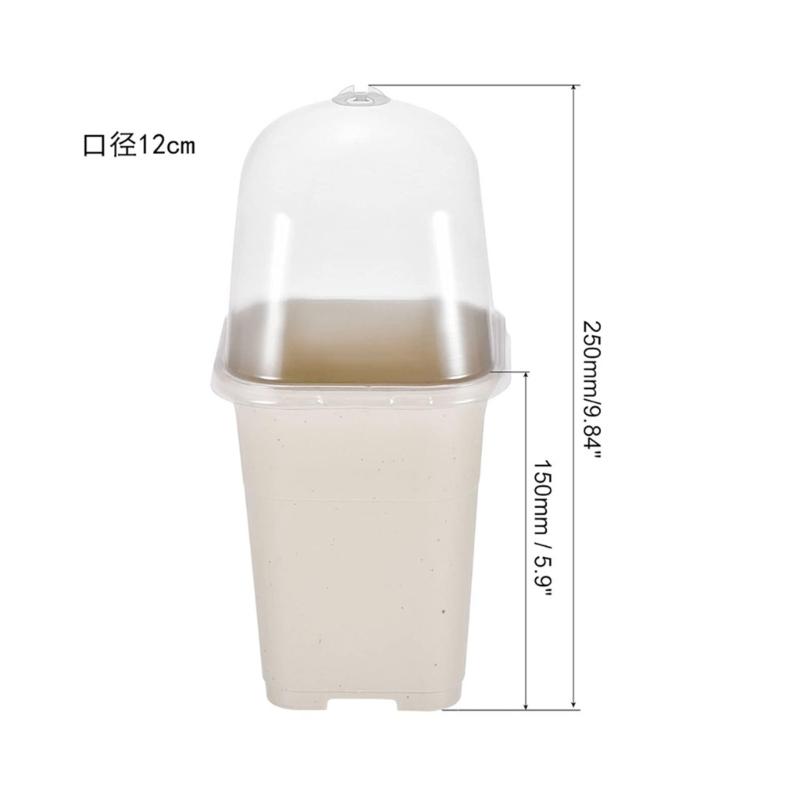 Ghivece de flori pătrate pentru pepinieră, ghivece pentru pepinieră de plante, ghivece de grădină din plastic, recipient pentru plante pentru suculente, legume