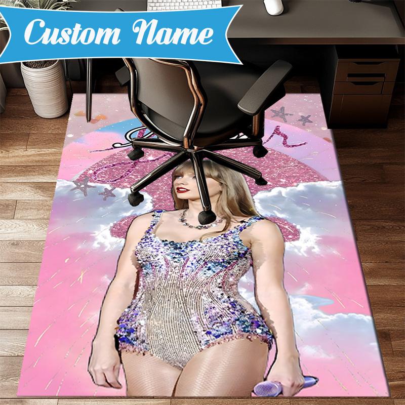 Custom Name Taylor Top singer Rug Game Carpet, Floor Mat for Bedroom Living Room Entryway Rug, Home Decor Idea Gift for Christmas birthday