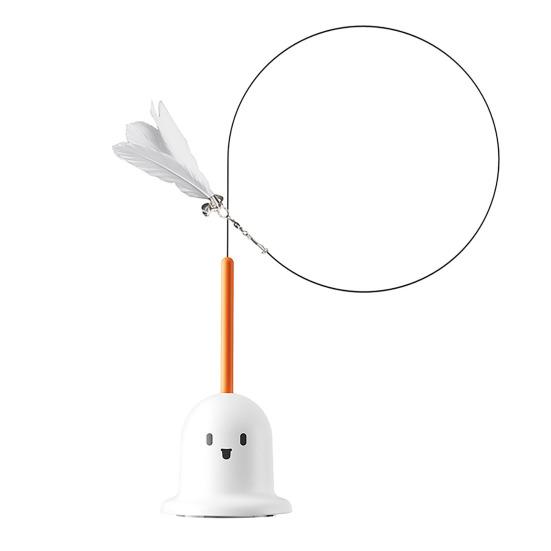 Cat Feather Toy with Suction Cup Interactive Cat String Toy with Bell And Feather Kitten Self Play Teaser Wand for Indoor Cats