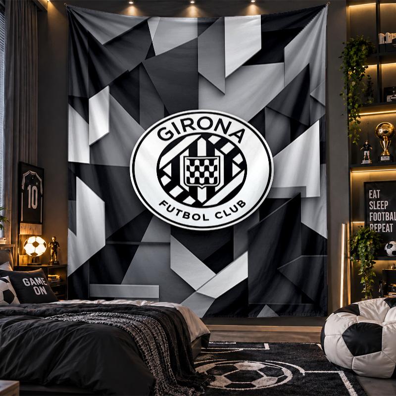 Wall Hanging Tapestry Girona FC Print Cloth for Living Room Bedroom Home Decor