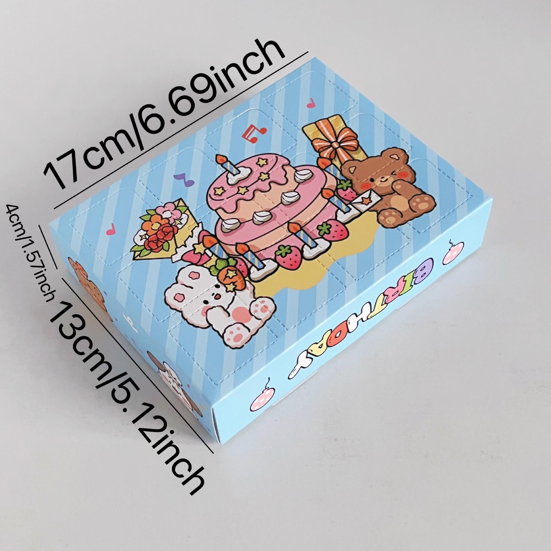 

Сделай сам подарочная коробка-сюрприз со стираемым слоем: Рождественская и на день рождения игра в слепой ящик Folded size: 17.2*13.4cm (Each slot: 3.5*3.5cm)