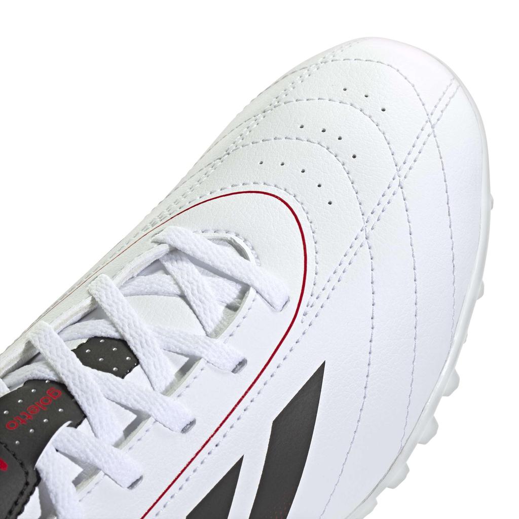 Adidas Goletto IX TF Futsal Unisex Footwear Size Cm Shoes, Adult, NKQ12, White/Core Black/Better Scarlet, 26.5 (IH0084)