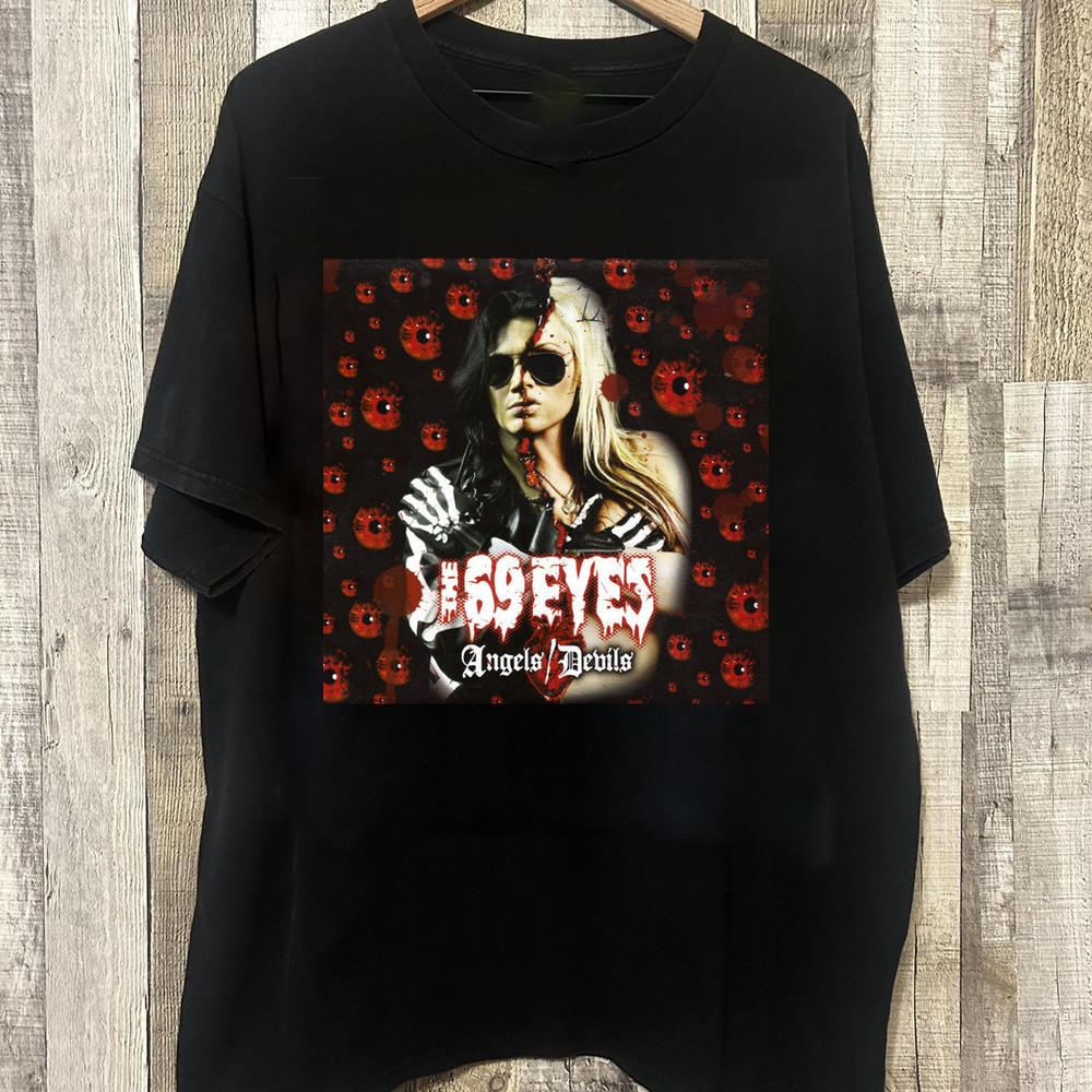The 69 Eyes – Ghost Lyrics Black Cotton T-shirt All size S-5Xl OM621 Unisex T-Shirt M