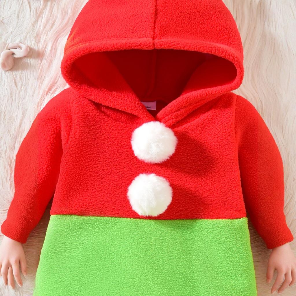 Baby Christmas Party Patchwork Romper Costume
