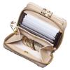 HENLY COAT Women's Anaconda Diamantina Zip-Around Bifold Wallet, Italian-Made Cowhide Leather, Feng Shui Design, Gift Boxed (RocciaBeige)