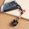 Style Cat Pendant Keychain Components Sandalwood KeyChains Jewelry Findings Wood Car Keyring