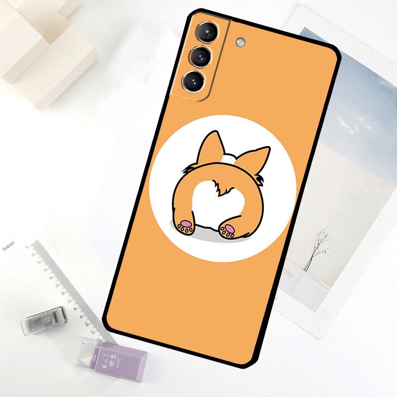 

Cute Corgi Dog Phone Case For Samsung Galaxy S25 Ultra S20 S21 S22 S23 S24 Ultra S9 S10 Plus S24 FE Cover Galaxy S22Ultra