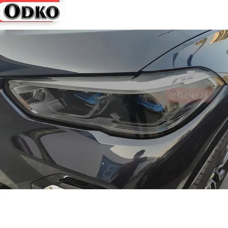 For BMW X1 F48 X2 F39 X3 F25 G01 X4 G02 X5 F15 X6 F16 X7 Car Headlight Smoked Black Protective Film Self Healing TPU Sticker