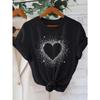 Short Sleeve Crown Letter Print Crew Neck T-Shirt for Spring & Summer Casual Women's Clothing