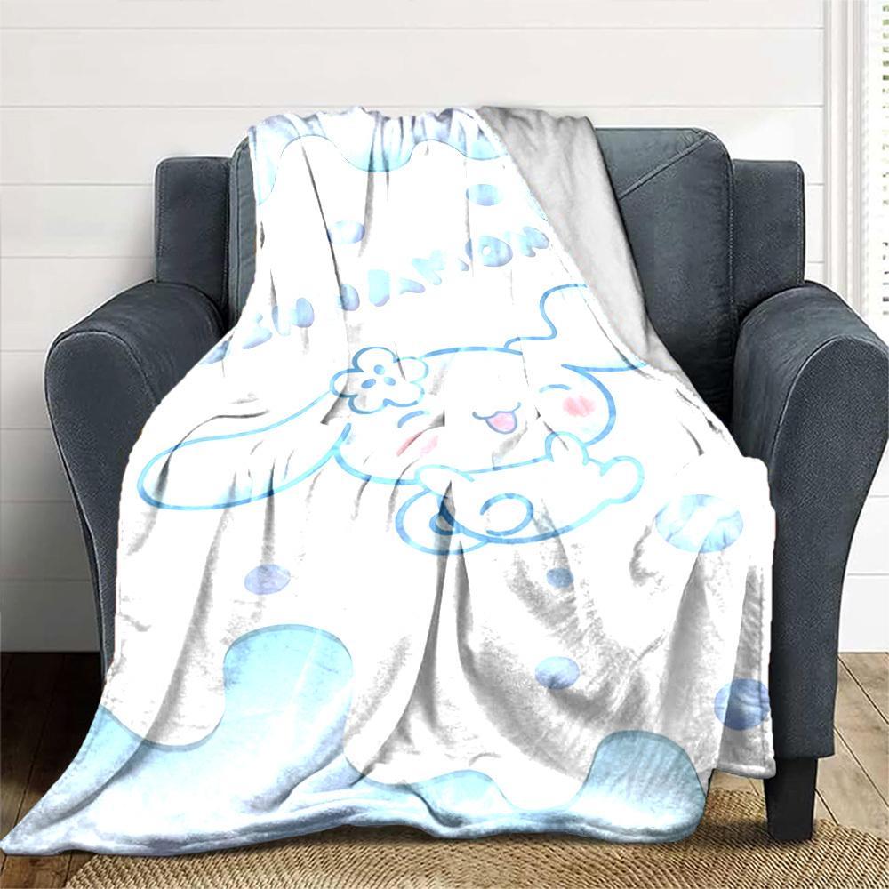 1pc NAME CINNAMON Blanket Lightweight Flannel Throw for Sofa Bed Travel Camping Livingroom Office Couch Chair