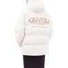 Anta Lifestyle Series Letter Print Snow Shell Three-Proof Hooded Down Jacket Women Outerwear Vanilla-White 962348902-1