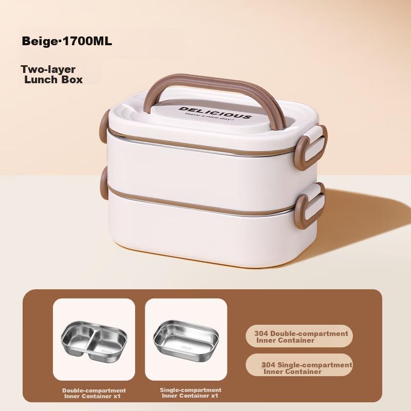 ymer Multi-Layer Insulated Lunch Box Microwaveable Bento Box for Office Workers and Students with Food Container