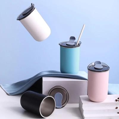 Portable 304Stainless Steel Coffee Cup Sealed Leak Proof Heat-resistant Vacuum Cup School Office Worker Water Cup Drinkware