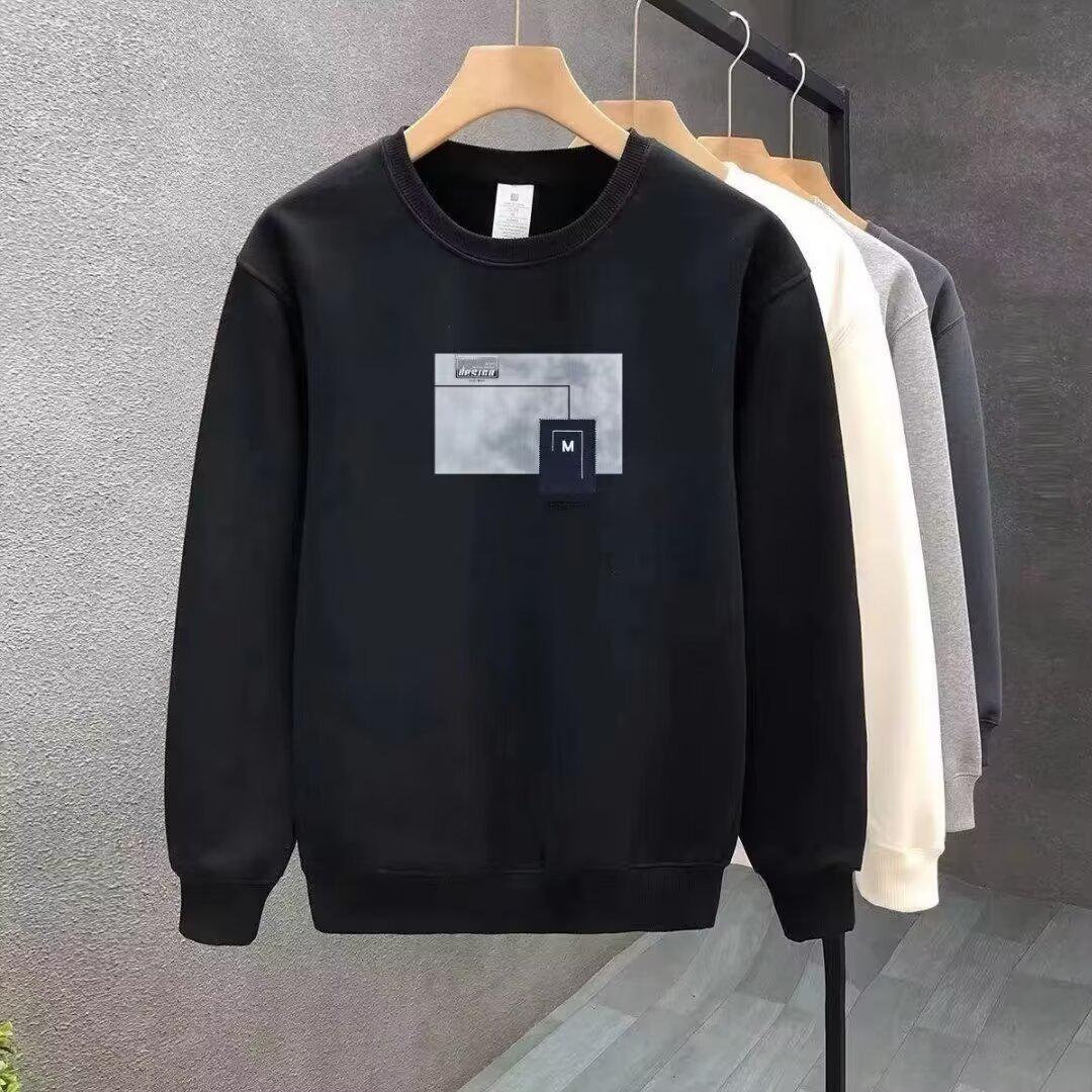 2024 Unisex Round Neck Long Sleeve Fashion Hoodie - Loose Fit, Spring/Autumn 5XL