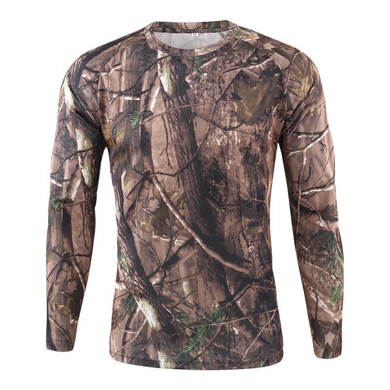 Hommes Femmes Camouflage T-shirt En Plein Air Séchage Rapide Respirant Chasse Camping Chemises Armée Camouflage T-shirt Randonnée Militaire Tactique Fitness T-Shirts