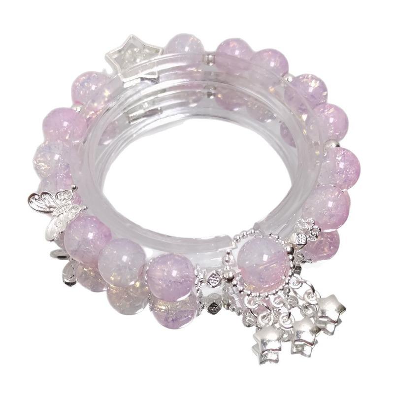 Super Divine Crystal Butterfly Bracelet - Women's Unique High-Class Elegant Sweet Beaded Multi-Purpose Handcuff Jewelry