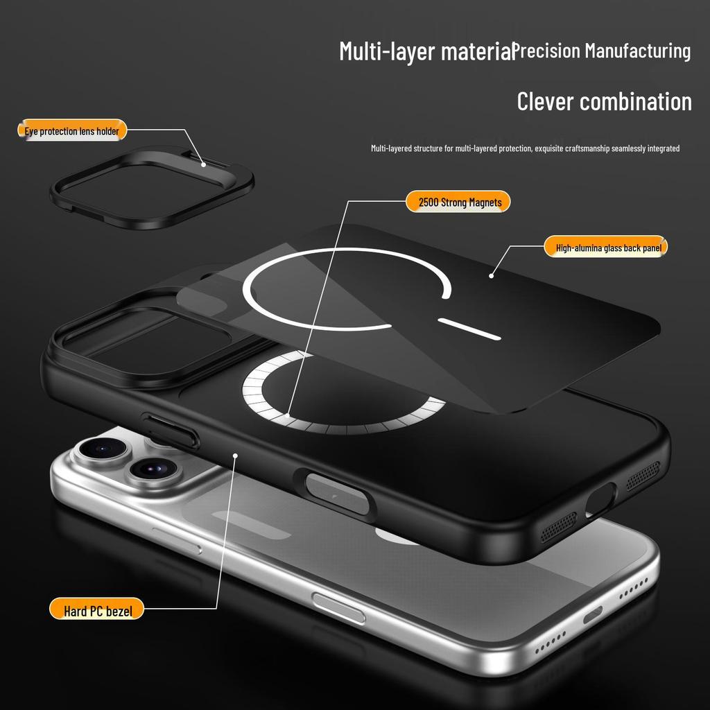 iPhone 17 Pro Max Mirror Stand Case - Drop-proof Magnetic Cover, Compatible with iPhone 11/16