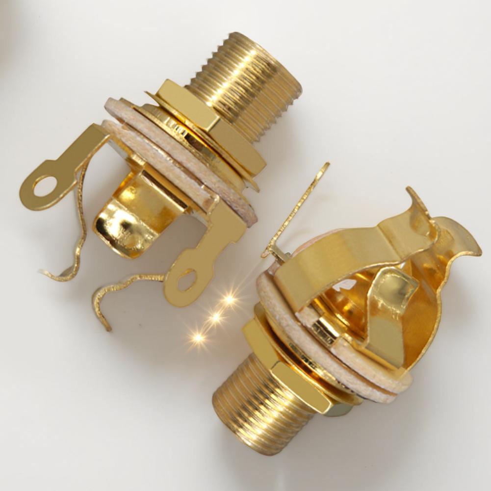 2Pcs 1/4 Inch 6.35Mm Input Jack-Plug Socket Input Plug Socket Guitar Socket Parts for Electric Guitar Bass