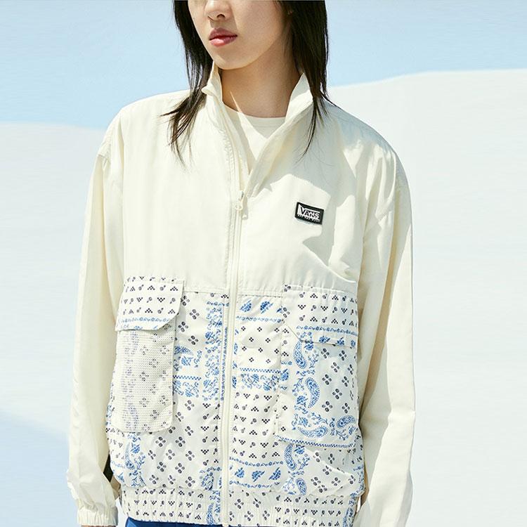 Vans Cashew Flower Long Sleeve Jacket Women Jacket Vintage-White VN0A7Q1U3KS