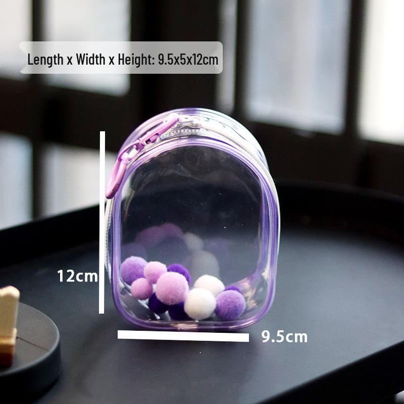 10cm Transparent PVC Bear & Hamster Doll Stroller Bag: Dustproof Outdoor Storage & Display