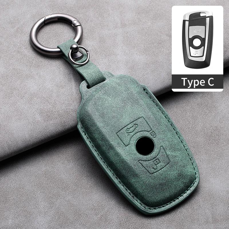 Leather Car Remote Key Case Cover for Bmw F20 G20 G30 X1 X3 X4 X5 G05 X6 X7 G11 F15 F16 G01 G02 F48 1 2 3 4 5 6 7 Series